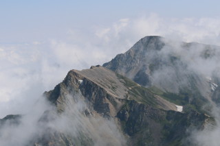 杓子岳と白馬鑓